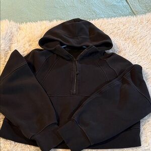 Lululemon Athletica Black Half-Zip Hoodie Sweatshirt size XS/S
